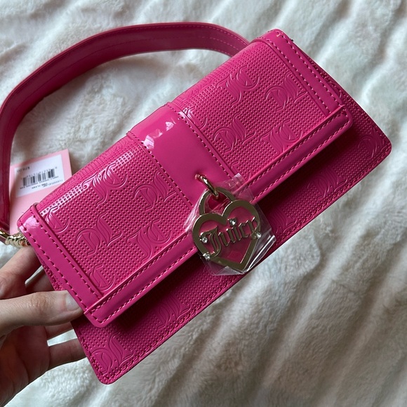 NWT Juicy Couture Y2K Style Simply Perfect Shoulder Bag Pink Flash - Picture 5 of 15